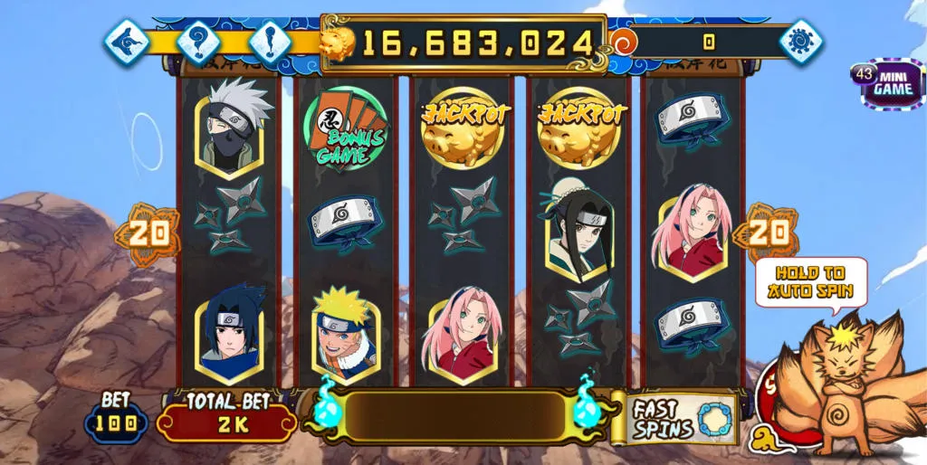 Slot Naruto - Đắm mình vào thế giới Anime